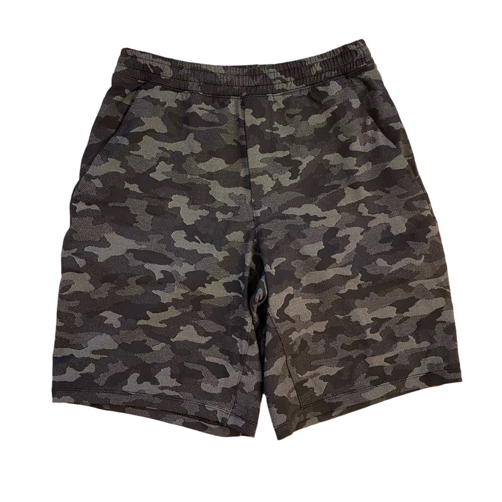 Lululemon Camo Pace Breaker Shorts Black Gray Lined Men’s Size Small